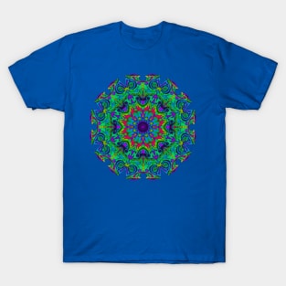 Neon Blue Mandala T-Shirt